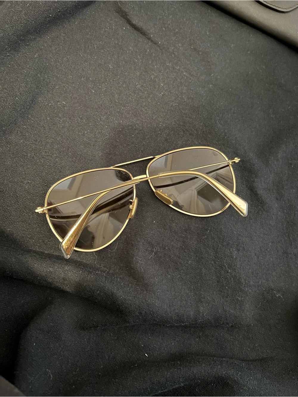 Celine Aviator Sunglasses - Gold Frame with Dark Lenses